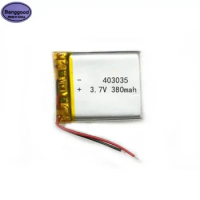 New 3.7V 380mAh 403035 Lipo Polymer Lithium Rechargeable Li-ion Battery Cells 043035 for GPS MP3 MP4 Smart Watch Battery