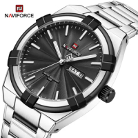 Original Brand Naviforce New Fashion Design Sports Men's Watches Waterproof Stainless Steel Quartz Wristwatch Seiko Movement