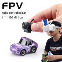 SNT FPV radio-controlled car VR first perspective remote control car 1:100 Mini racing car Children's toy gifts electric toy