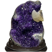 【恬芯晶品】8.5KG極品烏拉圭帝王紫方解石水晶AG8(頂級聚財招財貴人開運風水擺件帝王紫水晶洞父親節)