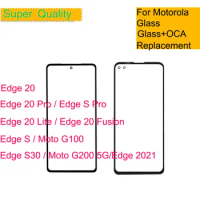 Replacement For Motorola Edge 20 Lite 20 Fusion Pro Touch Screen Front Outer Glass Panel LCD Lens Edge 2021 S30 S Pro With OCA
