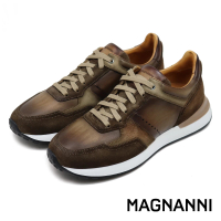 【MAGNANNI】EXTRALIGHT輕量拼接休閒鞋 棕色(24747-TORBA)