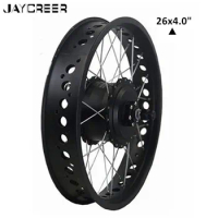 JayCreer 26X4.0 inches Fat Tire Bike Spoke Motor Wheel For Fat Tire Snow Bike