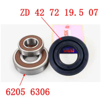 For Panasonic drum washing machine Water seal（ZD 42 72 19.5 07）+bearings 2 PCs（6205 6306）Oil seal Sealing ring parts