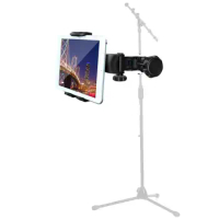 tablet holder for Microphone stand ABC plastic mobile phone mount for Apple Ipad for Iphone 4.5-12.9'' ereader kindle car mount