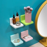 1pcHome Products Shelf Rack Multicolor Plastic Wall Mounted Type Bathroom Storage Holders Shower Shampoo Racks Shelves Organizer