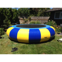 inflatable trampoline for children and adults water park equipment trampoline with inflatable water slide for kids