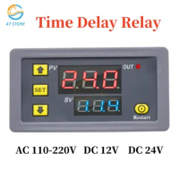 AC 110V 220V 24V T3230 Digital Time Delay Relay LED Display Cycle Timer Control Switch Adjustable Timing Relay Time Delay Switch