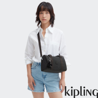 Kipling 午夜星空黑中型圓筒手提肩背兩用包-BINA M