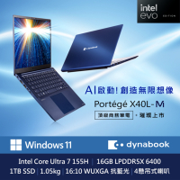 Dynabook Portege X40L-M 14吋EVO輕薄效能筆電 (Intel Core Ultra 7 155H/16GB/1TB/1.05kg/Win11 Home)