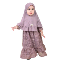 Brokat Malika set gamis anak gamis muslim  gamis  aqiqah Bayi Jilbab Panjang Baju Dress