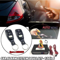 High Quality 12v 13Pin Car Alarm System 2Pcs Remote Full Set Central Lock Relay Alarm System Kereta