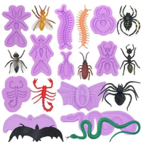Simulation Insect Fondant Mold DIY Handmade Chocolate Cake Decoration Spider Centipede Scorpion Silicone Mold Resin Molds