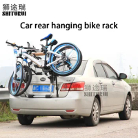 SHITURUI Multi-function high-carbon Car Frame Rear Cycling Bike Bicycle Rack Hold 3 Bicyles Mount Carrier for Car