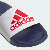 【adidas】ADILETTE SHOWER 男女運動拖鞋 藍白紅 HQ6885-UK8=26.5
