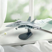 1/100 Scale F/A-18 Plane Simulation Ornament Metal Alloy Fighter for Desktop Living Room Household H