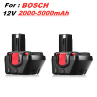 12V 5000mAh BAT043 BAT045 BAT046 BAT120 BAT139 Ni-CD 12V Rechargeable Battery for Bosch 12V Drill GSR12VE-2 PSR12VE-2 2607335273