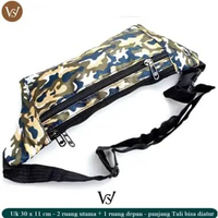 Running Bag Pinggang Slim Sport Loreng Light army