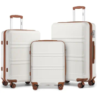 Carry on Luggage Lightweight with Spinner Wheel TSA Lock Hardside Luggage Airline Approved Carry on Suitcase Nude