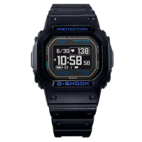 【CASIO 卡西歐】追蹤運動計畫實用多功能時尚腕錶 黑 44.5mm(DW-H5600-1A2)