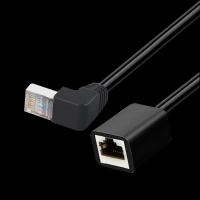 RJ45 CAT6 Rangkaian LAN Kabel Rangkaian Penyesuai Kabel Kord LAN Ethernet 90 Darjah Sudut Atas/Bawah