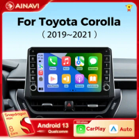 Ainavi 2Din Android 13 Knob Control Car Radio For Toyota Corolla 12 Cross 2019-2022 Carplay Multimedia Player Android Auto GPS