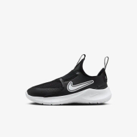 【NIKE 耐吉】Flex Runner 3 PS 中童 慢跑鞋 運動 休閒 無鞋帶 套入式 黑白(FN1449-005)