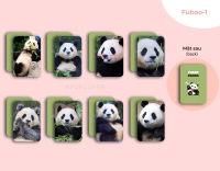 SET 8 CARD BO GÓC Panda Biz - Fubao, Huahua, Manhlan