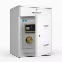 白色保險箱家用床頭櫃指紋款 電子密碼款智能保險櫃 防盜小型隱形保管櫃60.5cm