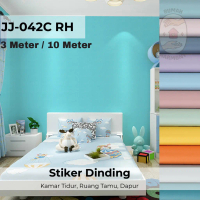 Wallpaper Dinding Ukuran 3M & 10M Korea Warna Polos Macaron Wallsticker Dinding Warna Solid Color Te