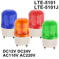 industrial indicator LTE-5101J LED Rotaty strobe revolve Flashing Alarm Lamp siren Buzzer/no sound warning light DC12/24V AC220V