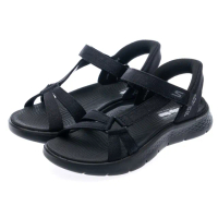 【SKECHERS】女鞋 健走系列涼拖鞋 瞬穿舒適科技 GO WALK FLEX SANDAL 寬楦款(141481WBBK)