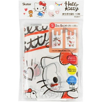 小禮堂 Hello Kitty 透明環保塑膠袋組 環保購物袋 便當袋 手提袋 (S 10入 紅)