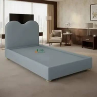 Divan Avella Aesthetic Sandaran Kasur Springbed Modern Rangka Sandaran Kasur Minimalis Bludru 160cm 