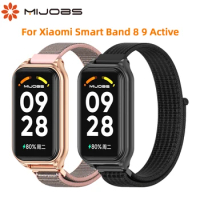Mi Band 8 9 Active Strap for Xiaomi Smart Band 8 Active Bracelet Global Version Nylon Loop Watch Ban