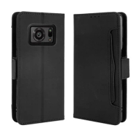For Sharp Aquos R6 SH-51B Case Premium Leather Wallet Leather Flip Multi-card slot Cover For Sharp Aquos R6 Case 6.6 inch