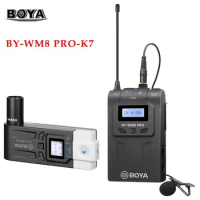 BOYA BY-WM8 Pro-k7 UHF Dual-channel Wireless Microphone System for live vocals presentations interviews ENGEFP film production