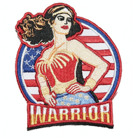 美國 女戰士 WARRIOR 背包 飛行夾克 燙布貼 刺繡袖標 地標熨斗刺繡士氣章 貼章 補丁貼 燙布貼 徽章