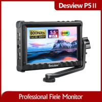 Desview P5II Camera Field Monitor 5.5 inch 800nits High Brightness 4K HDMI Field Monitor with HDR 3D LUT RGB Waveform Vectorscop