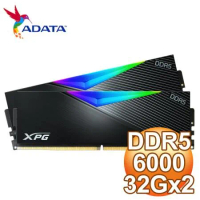 ADATA 威剛 XPG LANCER DDR5-6000 32G*2 RGB炫光電競記憶體《黑》