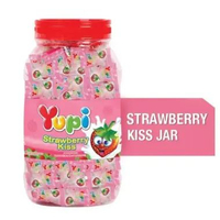 YUPI STRAWBERRY KISS KEMASAN JAR 300 gram - ( HARGA PER JAR )