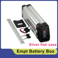 Silver Fish Ebike Battery Case 24V 36V 48V Electric Bike Battery Box Fat Tire City Bike Battery Emtpy Box