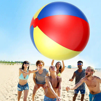 [Safe Toy] Outdoor Entertainment Thickened Three-Color Inflatable Big Color Ball Kindergarten Parent