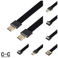 Aerial FPV upward bend male to female mini HDMI to HDMI high-definition cable extension cable 90 degree FPC flat cable 5CM-1M