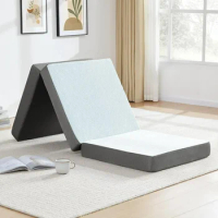4 inch Folding Mattress Full, Memory Foam Foldable Mattress with Storage Bag, Portable Mattress with Breathable Washable Cover