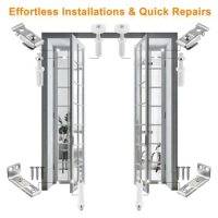 Professional Bifold Door Hardware set 2 Pack Repair Replacement Parts for Bifold Door Sliding Door Closet Door Durable