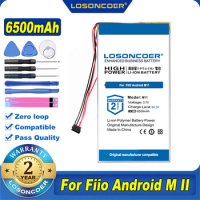6500mAh Battery For Fiio M11 Accumulator Batterie 4-wire Plug For FiiO Android M11 HIFI Music MP3 Player For Fiio M11 Pro Player