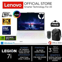 Lenovo Legion 7i Ultra 7 255HX RTX5060 1TB SSD 32GB WQXGA OLED 100%sRGB 165Hz Win11+OHS