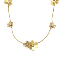 【二手名牌BRAND OFF】Van Cleef & Arpels 梵克雅寶 18K金 鑽石 九朵花 Frivole 項鍊 RP3W600