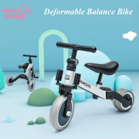 Infant Shining Children's Tricycle 3-in-1 Children's Scooter Balance Bike 1-6 Years Ride on Car 3 Wheels Non-inflatable